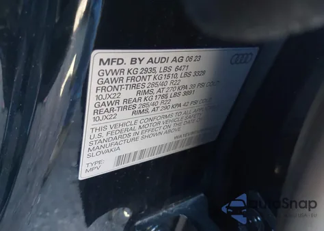 2023 Audi Q8 Premium Plus 55 Tfsi Quattro Tiptronic из США, поврежденный, VIN WA1EVBF12PD039835